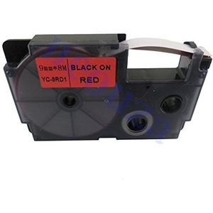 Casio XR-9RD1 Labelmachine, zwart op rood
