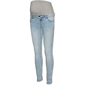 MAMALICIOUS Jean Mlina Slim pour femme, Bleu jeans clair, 30W / 32L