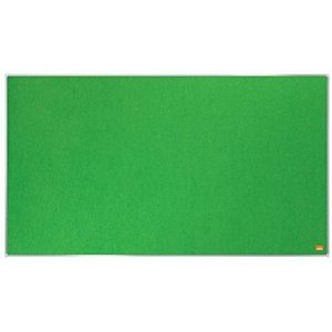 Nobo Widescreen Viltbord, 890 x 500 mm, fijne randen, InvisaMount-bevestigingssysteem, Pro-print, groen, 1915425