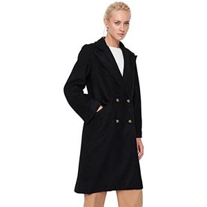 TRENDYOL Classic Coat - Black - Regular, zwart, 36, SCHWARZ