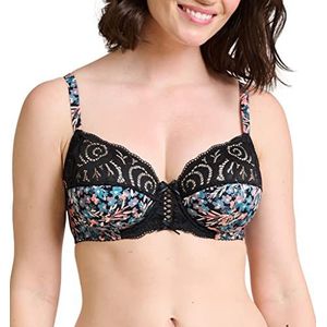 Sans Complexe Amelie Print 70AAG76 Dames Klassieke beugelbeha, Zwarte print, 95C