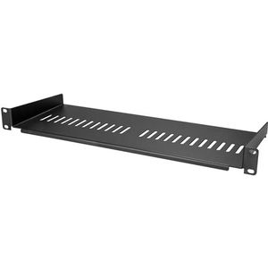 StarTech.com Rek voor 1U Server Rack Server Rack Ventilatie Universeel Geventileerd Voor 19"" Netwerk Apparatuur Rack en Kast, Gewichtscapaciteit 20kg, Plank 18cm Diepte (CABSHELF1U7V)