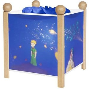 TROUSSELIER De kleine prins. St Exupéry - Nachtlampje - Magische lantaarn - Ideaal cadeau voor kinderen - Cartoon - Geruststellend licht - Natuurlijke houtkleur - Inclusief lamp 12V 10W - Elec-stekker