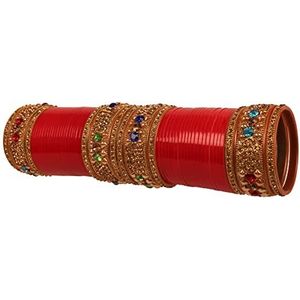 Touchstone New Golden Bangle Collectie Indian Bollywood Fine Cut Pale Yellow Textured Color Wrist Beautifier Designer Jewelry Bangle Armbanden. Damesset van 48 in antiekgoudkleur, Metaal