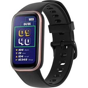 SMARTY2.0 - Smartwatch SW042 - Hartslag, druk- en zuurstofbewaking, sportmodus, IP68 waterbestendigheid - Siliconen armband - Afmetingen 43 x 25 x 11 mm, zwart., Modern