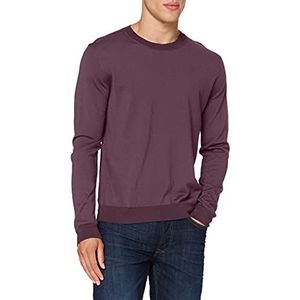 FALKE Longsleeve heren ronde hals shirt, Bordeaux