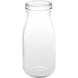 Olympia CL141 Mini-melkflessen van glas, 200 ml, transparant, vaatwasmachinebestendig, professioneel en thuisgebruik, CL141