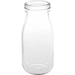 Olympia CL141 Mini-melkflessen van glas, 200 ml, transparant, vaatwasmachinebestendig, professioneel en thuisgebruik, CL141