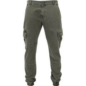 Urban Classics Joggingbroek voor heren, maat 44 inch, gewassen cargo-kepergroen