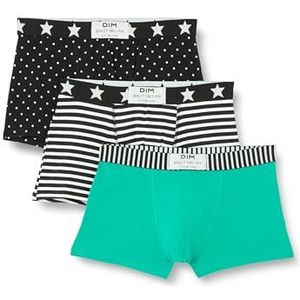 Dim Vibes boxershorts voor heren, katoen, stretch, 3 stuks, zwart/wit/groen