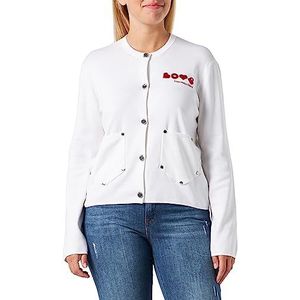 Love Moschino Veste cardigan pour femme, Blanc optique., 50