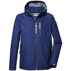 G.I.G.A. DX GS 7 MN SFTSHLL JCKT 41491-000 Veste softshell pour homme avec capuche zippée amovible Bleu foncé Taille 4XL