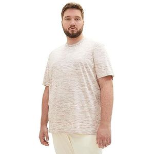 TOM TAILOR T-shirt pour homme grande taille, 32435 – Vintage Beige Soft Spacedye, 3XL grande taille