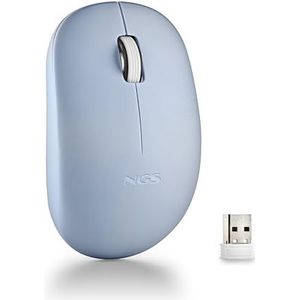NGS Fog Pro Blue - Souris sans Fil, Souris Optique 1000 DPI, Interface Nano USB, Boutons Silencieux, 2 Boutons et Molette de défilement, Plug and Play, Ambidextre, Couleur Bleu