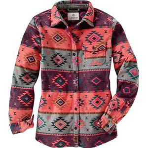 Legendary Whitetails Trail Guide Fleece hemd voor dames, met button down, Koraalprint