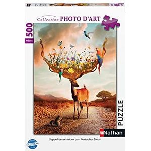 Nathan - Puzzel 500 stukjes - De roep van de natuur - Natacha Einat - Volwassenen en kinderen vanaf 12 jaar - Hoogwaardige puzzel - Fotocollectie Art - 87291
