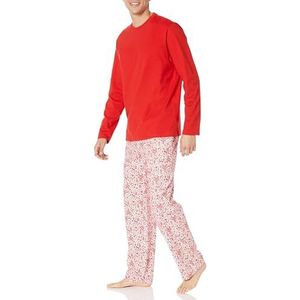 Amazon Essentials Ensemble de pyjama en flanelle pour homme (disponible en grande taille large), forêt blanche, grande taille 5XL