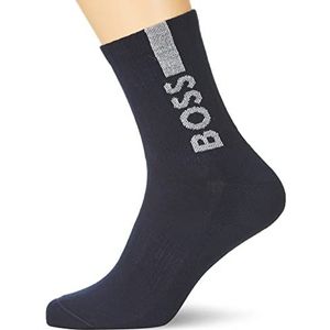 BOSS QS Rib Lurex CC Short_Socks Heren, Dark Blue401, 39-42 EU, Dark Blue401