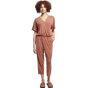 Urban Classics Modal dames gebreide jumpsuit, Terracotta