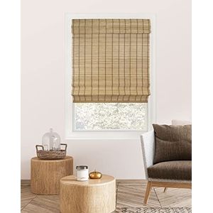 CHICOLOGY Vouwgordijnen van bamboe, jaloezieën en schaduwen, vensterzonwering, 58,4 x 162,6 cm (b x h), hert