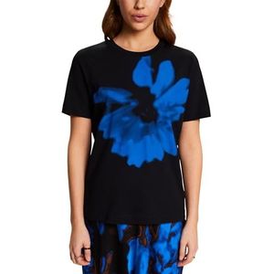 ESPRIT 113ee1k329 T-shirt voor dames, zwart.