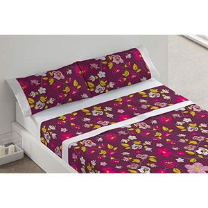 Burrito Blanco | Beddengoed in granaat 679 | voor bedden met 90 cm breedte (+ maten beschikbaar) | bedlaken 90 | eenpersoonsbed 90 cm