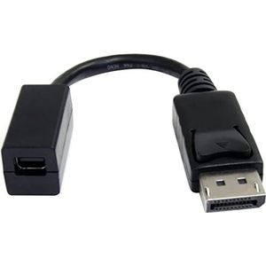 StarTech.com DisplayPort naar Mini DisplayPort kabel 15 cm - UHD video 4K x 2K - adapterkabel DP mannelijk naar Mini DisplayPort vrouwelijk - monitor verlengkabel DP naar mDP 1.2 (DP2MDPMF6IN)
