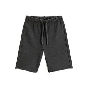 Koton Short basique texturé gaufré pour garçon, Anthracite (045), 6-7 ans