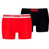 PUMA Everyday Placed Logo Boxer 2 Units S, rood/zwart, S, rood/zwart, S