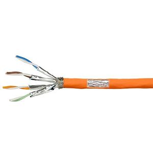 LogiLink Professional CDL Micro CPV0059 netwerkkabel LSZH Cat 7, 1000 MHz, Incendie Dca, AWG23 S/FTP 50 m, oranje