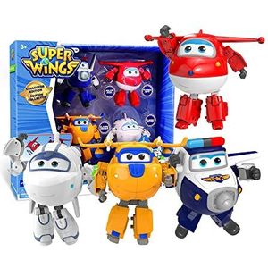 Super Wings Seizoen 3 Playset Algemeen Quartier, figuren, robot veranderbaar, cartoon, speelgoed voor kinderen, 3 4 5 6 7 8 jaar, jongens en meisjes