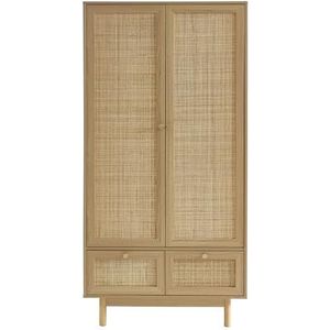 BAÏTA Kast Helena eikeneffect en rotan riet, 90 cm