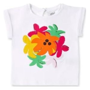 Tuc Tuc Baby meisje T-shirt met korte mouwen in wit met print, wit, 1 jaar, Wit.