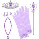 W WIDMANN - Prinsessen accessoires voor kinderen, sieraden en handschoenen, koningin, accessoires, carnavalskostuums