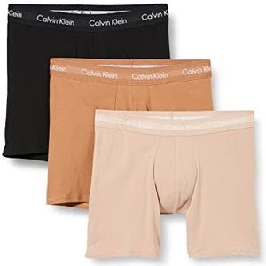 Calvin Klein Set van 3 boxershorts voor heren (verpakking van 3), Veelkleurig (zwart, ceder, sandalwood)