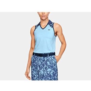 Under Armour zinger poloshirt dames, Frosted blauw/blauwe inkt/blauwe inkt (494)