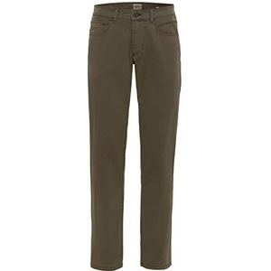camel active Broek met 5 zakken van gekleurd denim, casual pasvorm, middelstretch jeans voor heren, Olijf