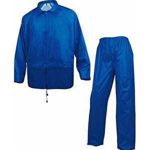Delta Plus EN400JAGT regenpak van polyester met pvc-coating, Navy Blauw