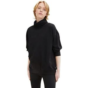 TOM TAILOR Denim Dames sweatshirt, 14482 - Deep Black., L, 14482, Deep Black