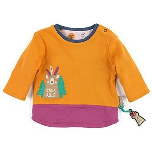 Sigikid Omkeerbaar shirt babytrui voor meisjes, paars/oranje-2, 62, paars/oranje-2