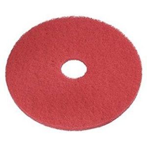 e-line Floor Pads 5 stuks polyester stempels, diameter 457,2 mm, middengat: 228,6 mm, rood 01.03.0918