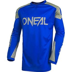 O'NEAL Jersey | Enduro Motocross | ademend materiaal, maximale bewegingsvrijheid, langere rug | Matrix Ridewear Jersey | volwassenen, Blauw/Grijs