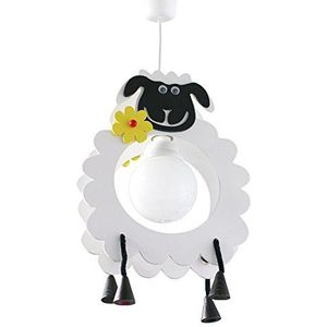 Elobra Plafondlamp schaap kinderkamer met E27-fitting zwart wit