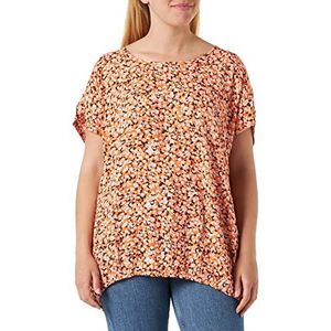 Kaffe Curve Kcsonna Stanley Top Damesblouse, Vermiliion/lupine bloem