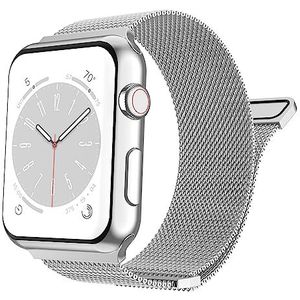 Compatibel met Apple Watch 42 mm, 44 mm, 45 mm, 49 mm, met stevige magneetsluiting van roestvrij staal, horlogeband van metaalgaas, voor iWatch Ultra, Series 8, 7, 6, 5, 4, 3, 2, 1, SE, dames en heren