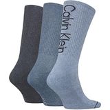 Calvin Klein Calvin Klein Athleisure Crew Socks Crew Socks voor heren, 3 stuks, Denim Melange