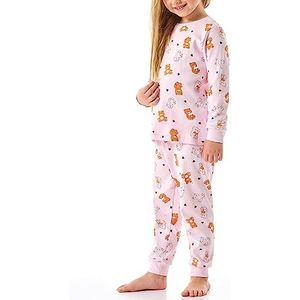 Schiesser Pyjama voor meisjes, warme kwaliteit, badstof, fleece, interlock, maat 92-140, Rosa_179949