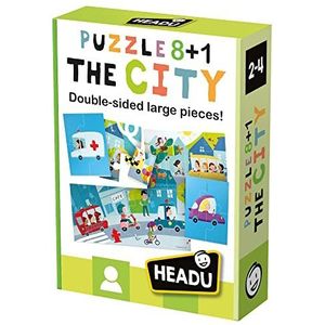 Headu Puzzle 8+1 City, IT20508, meerkleurig, 3