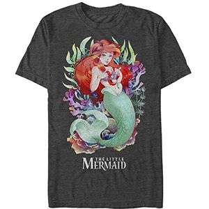 Disney The Little Mermaid Anime Organic, Melange Black, L, Melange Black
