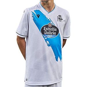RC Deportivo Unisex Kinder T-Shirt 3e Team 2020/21, Wit.